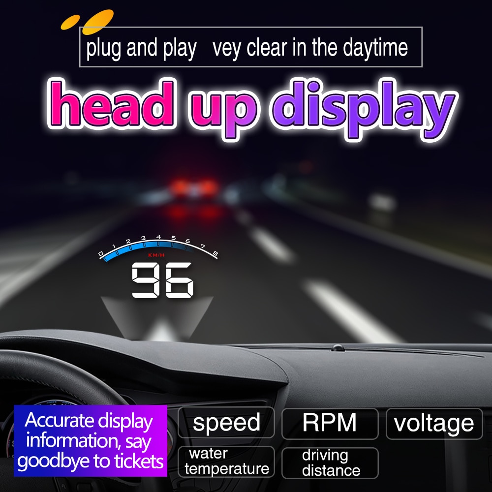 OHANEE-3.5 ũ HUD ڵ OBD II HUD   ÷, M6 ڵ ÷  ڵ   溸 DC12V Hud